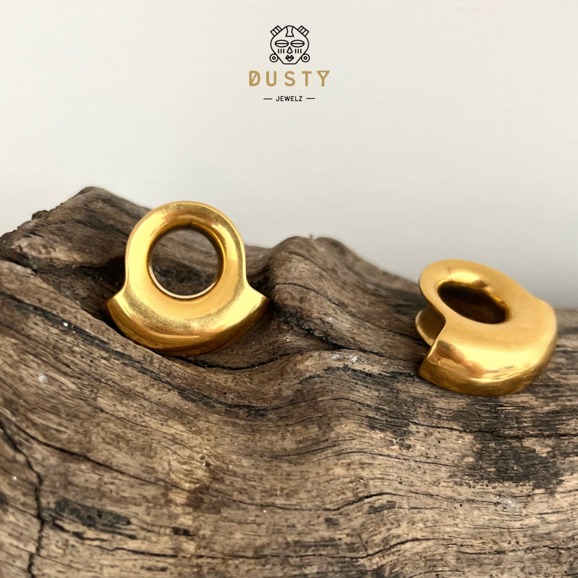 Lobe Wrap Ear Tunnels | Double Flared Plugs - DustyJewelz