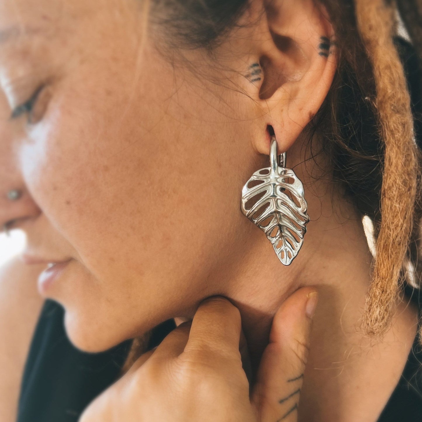 Monstera Leaf Ear Weights | Lobe Hangers