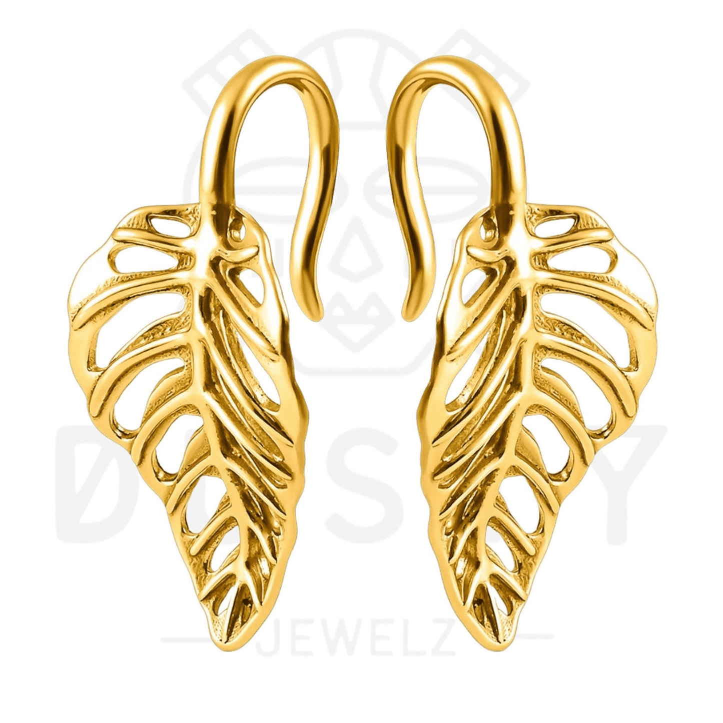 Monstera Leaf Ear Weights | Lobe Hangers