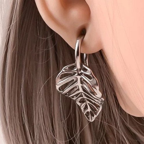 Monstera Leaf Ear Weights | Lobe Hangers