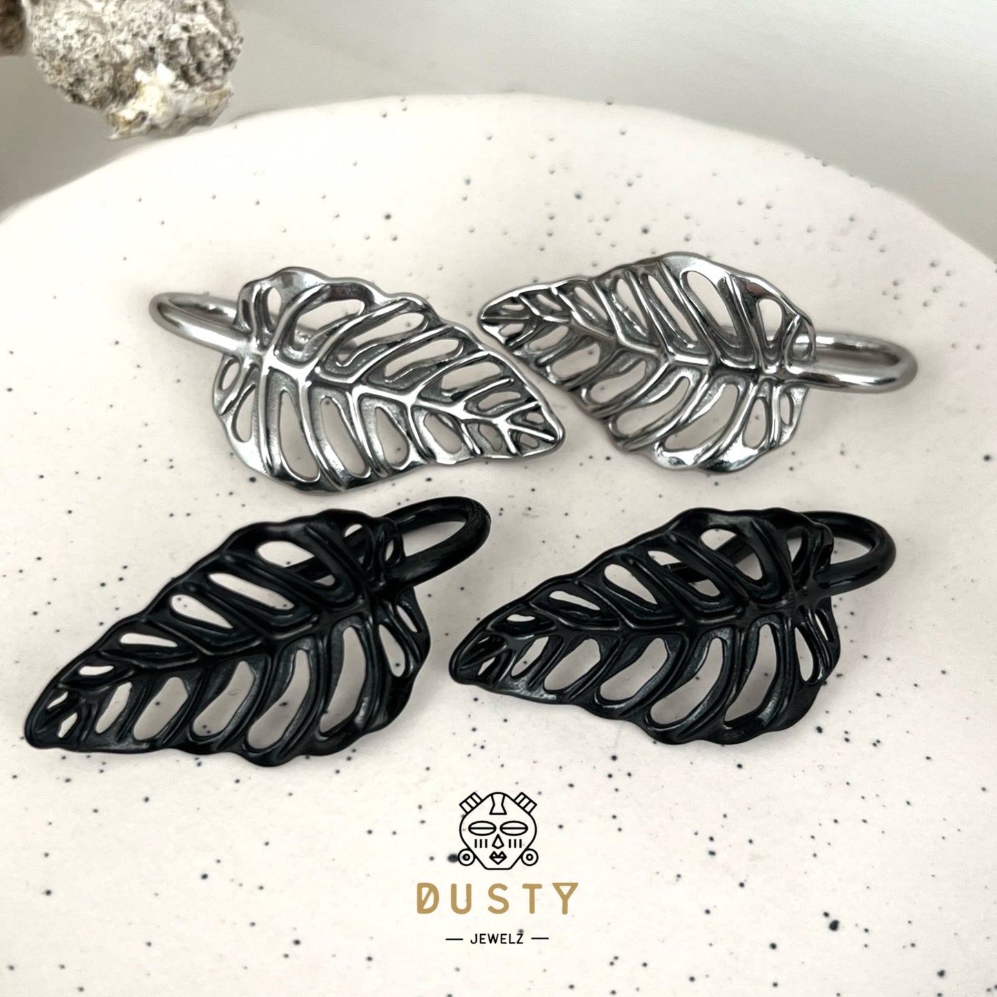 Monstera Leaf Ear Weights | Lobe Hangers