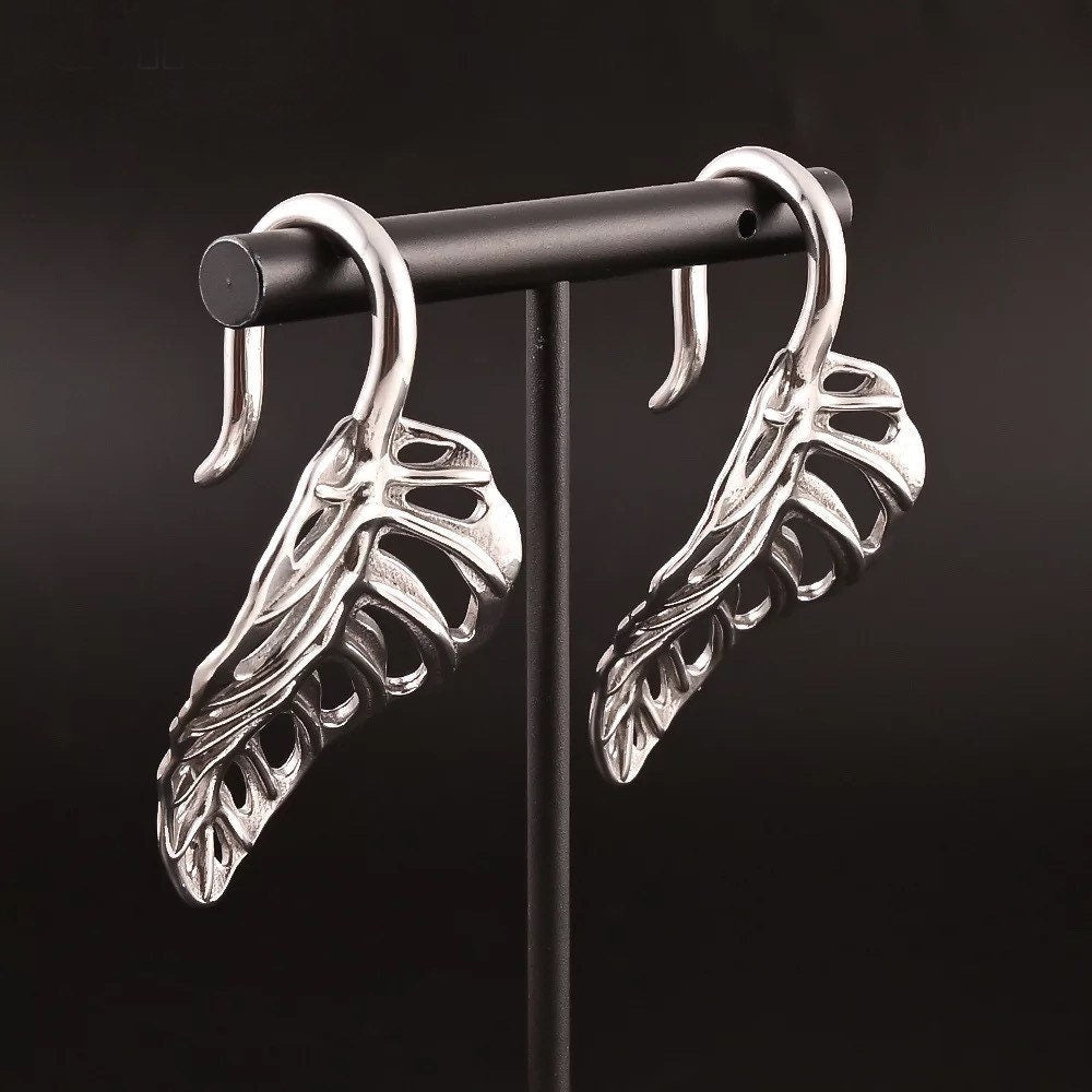 Monstera Leaf Ear Weights | Lobe Hangers