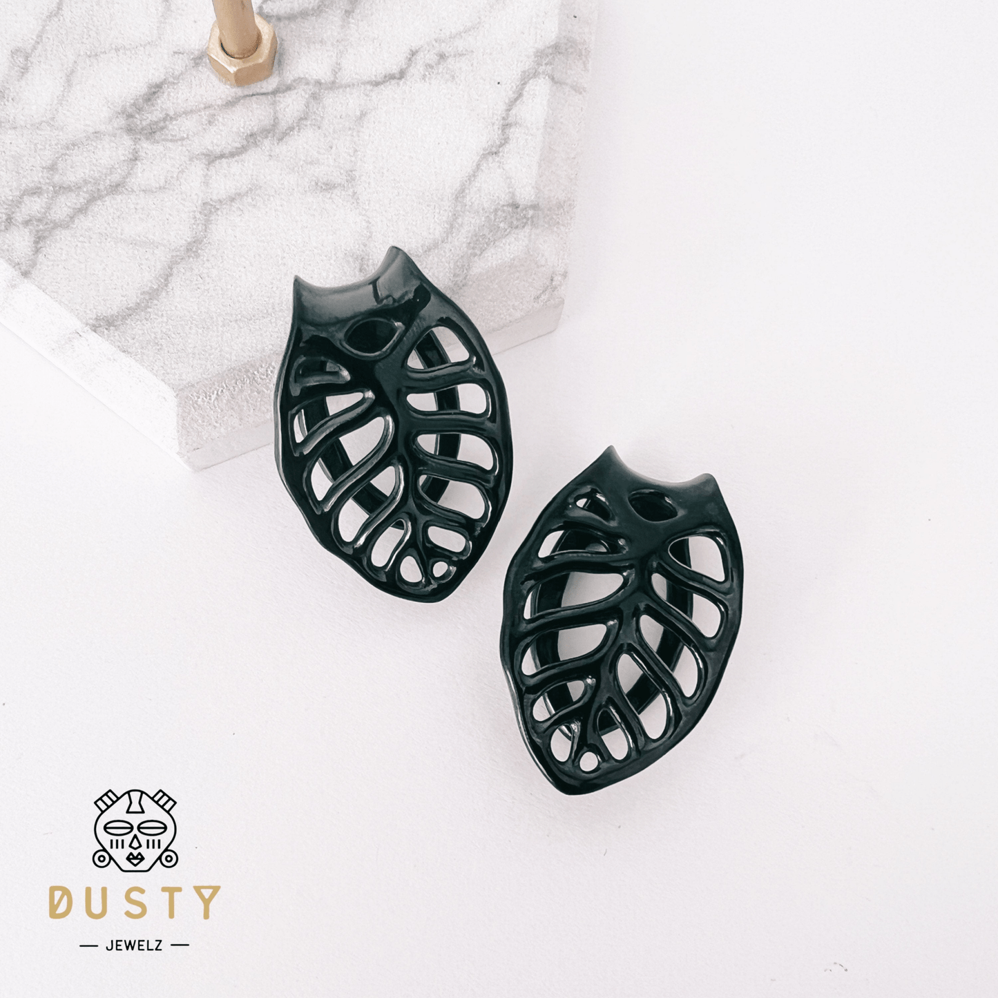 Monstera Leaf Ear Weights | Rib Cage Lobe Hanger