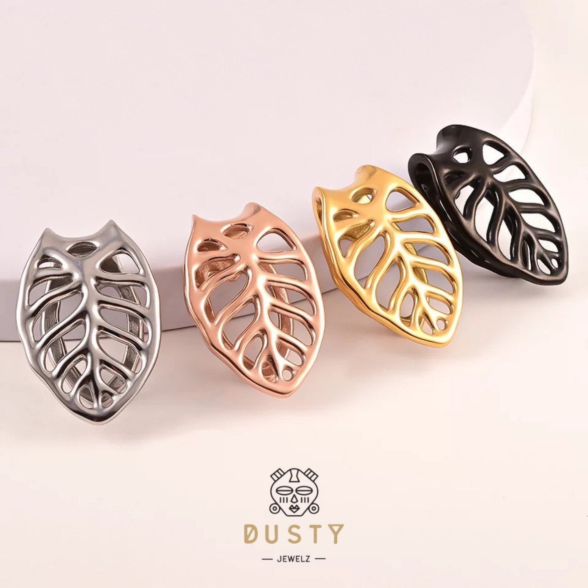 Monstera Leaf Ear Weights | Rib Cage Lobe Hanger