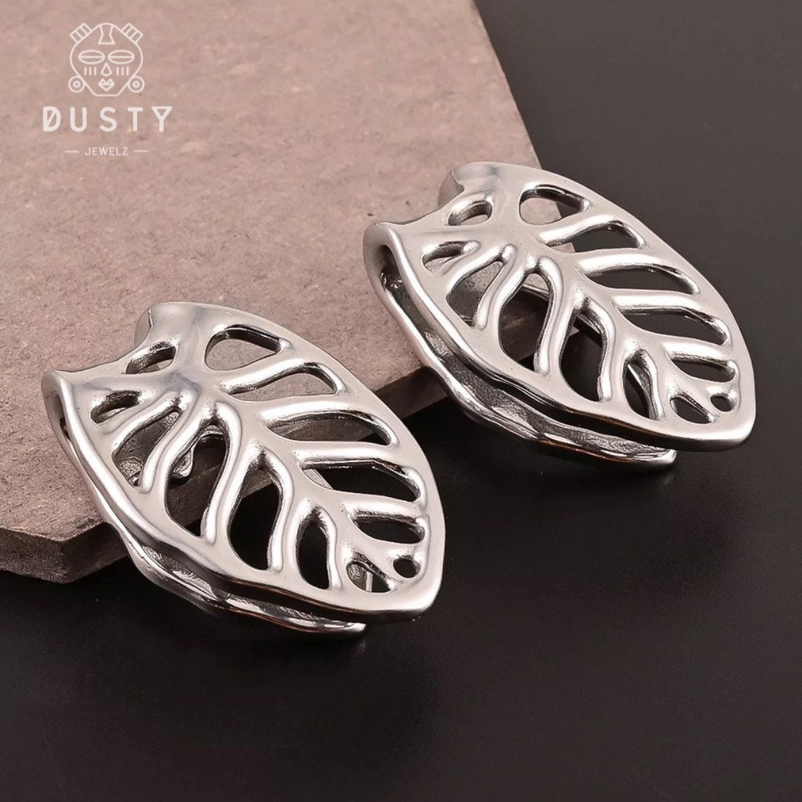 Monstera Leaf Ear Weights | Rib Cage Lobe Hanger