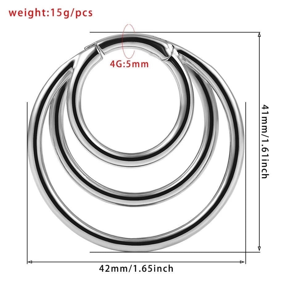 Multi Layered Hoop Ear Weights | Lobe Hangers