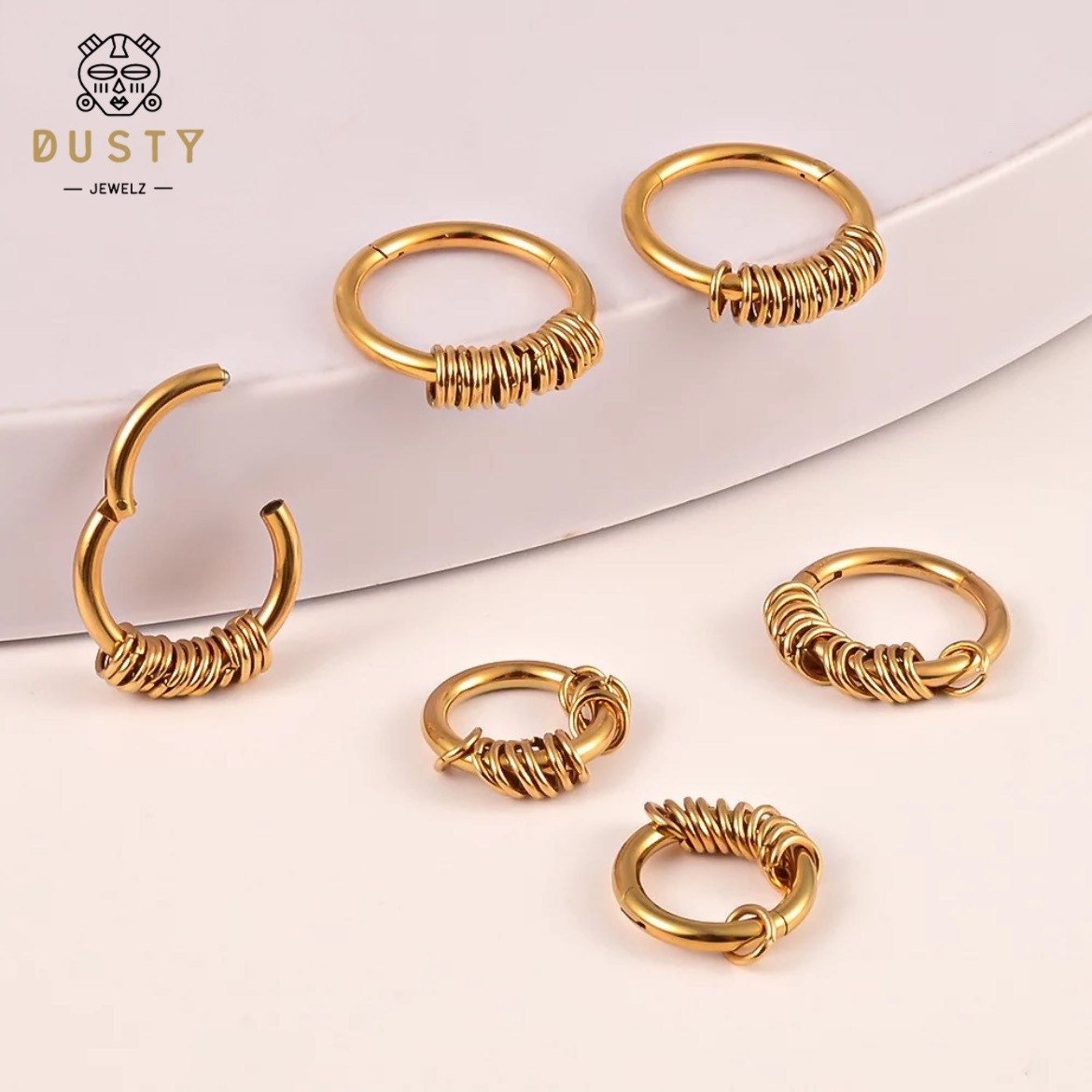 Multi Ring Stack Clicker Ring | Stacking Earring