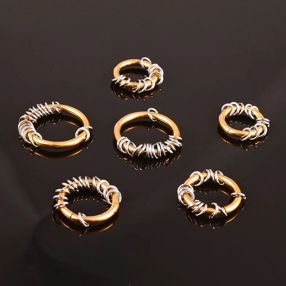 Multi Ring Stack Clicker Ring | Stacking Earring