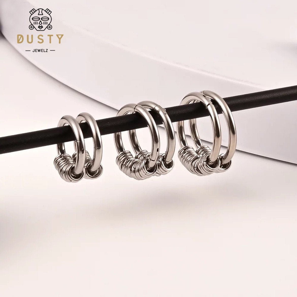 Multi Ring Stack Clicker Ring | Stacking Earring