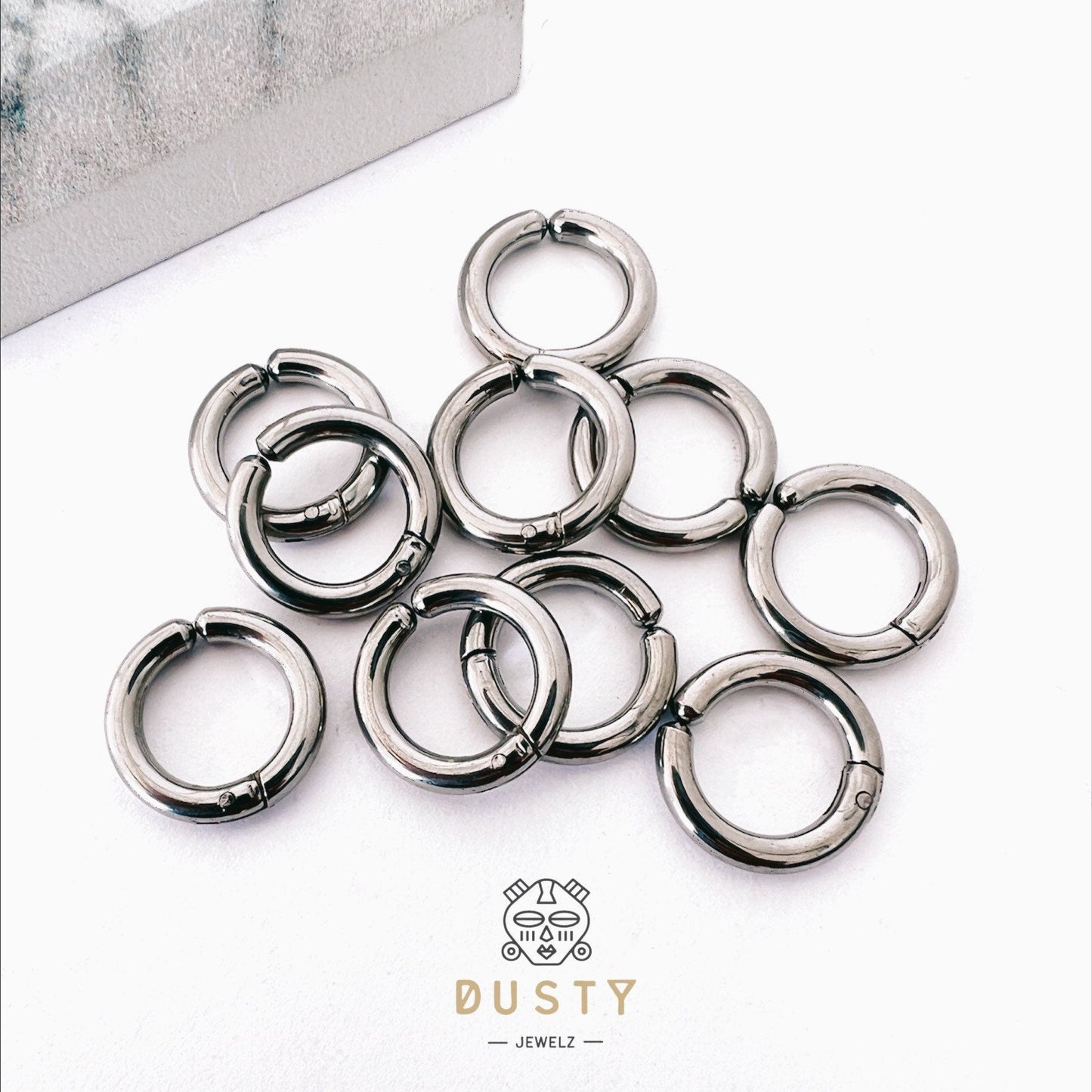 Multi Ring Stack For Stretched Ears | Easy Open & Close