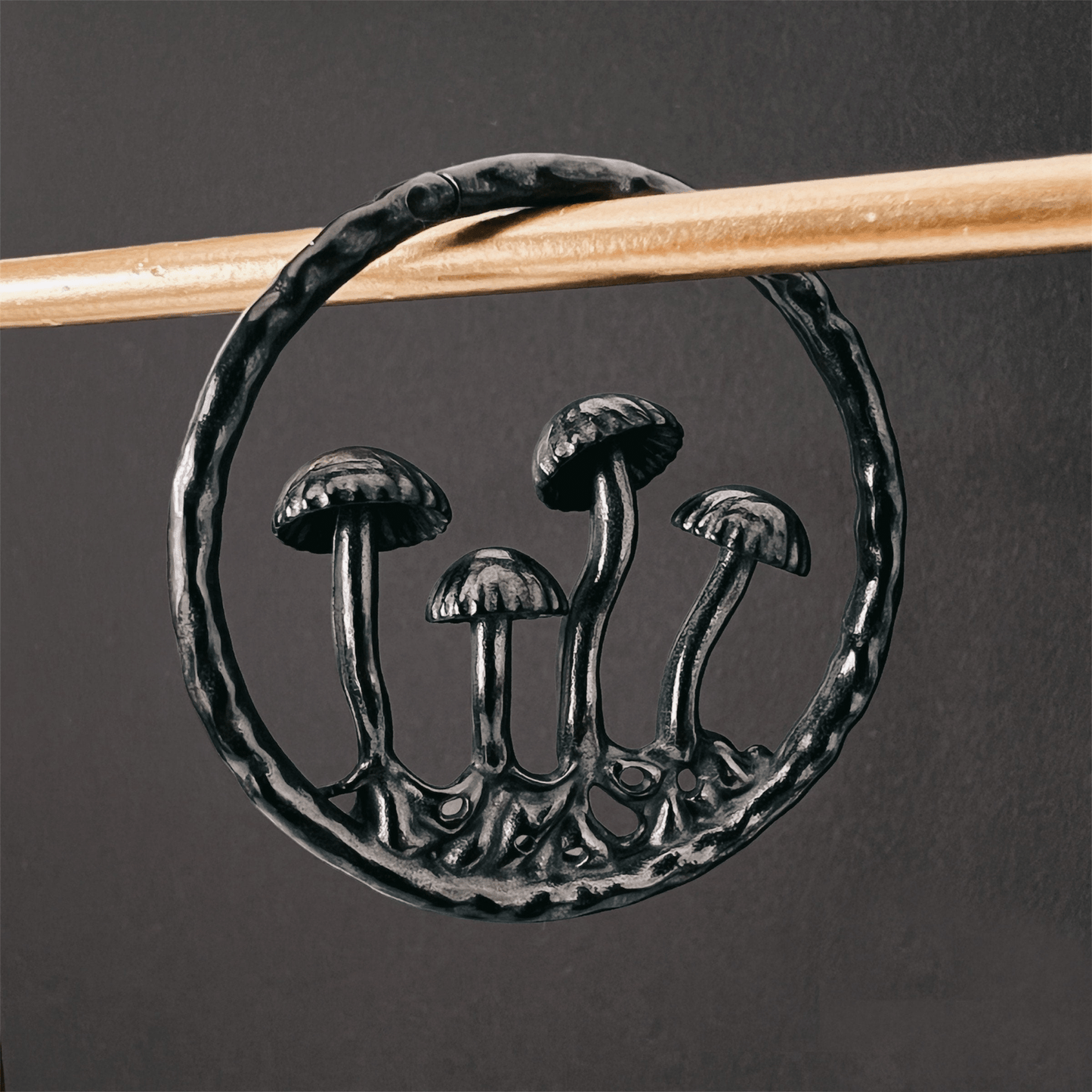 Mushroom Ear Weights | Hoop Lobe Hanger