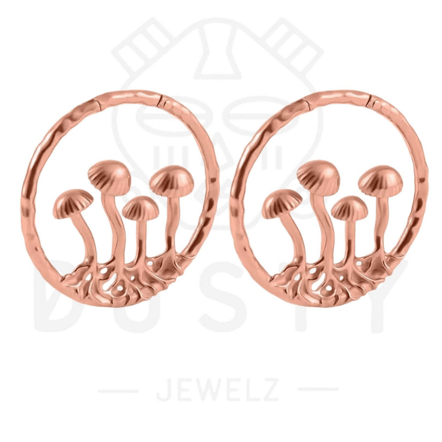 Mushroom Ear Weights | Hoop Lobe Hanger
