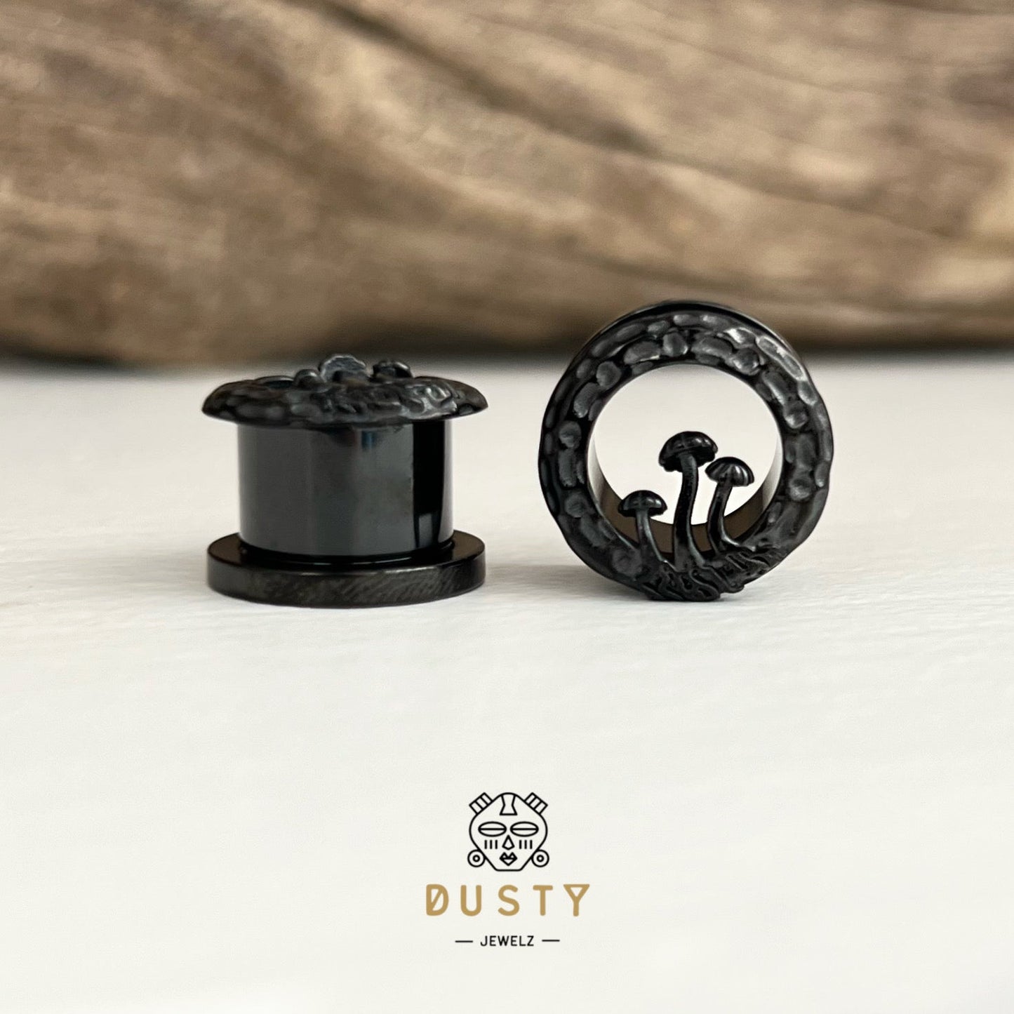Mushroom Tunnels | Stainless Steel Double Flare Screw Backs