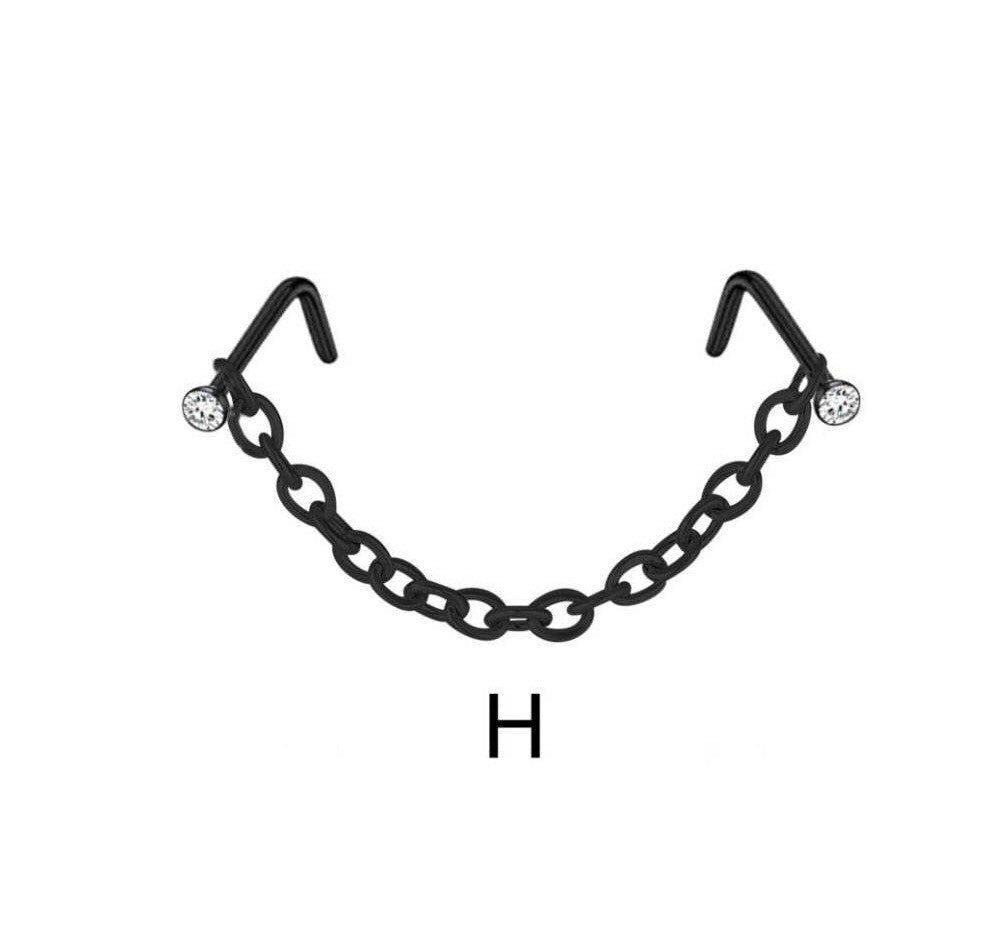 Nose Chain Studs Set - DustyJewelz