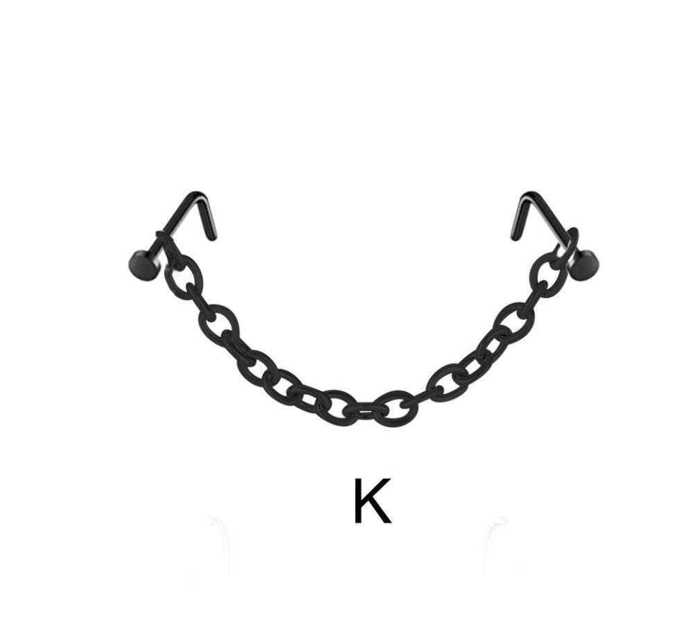 Nose Chain Studs Set - DustyJewelz