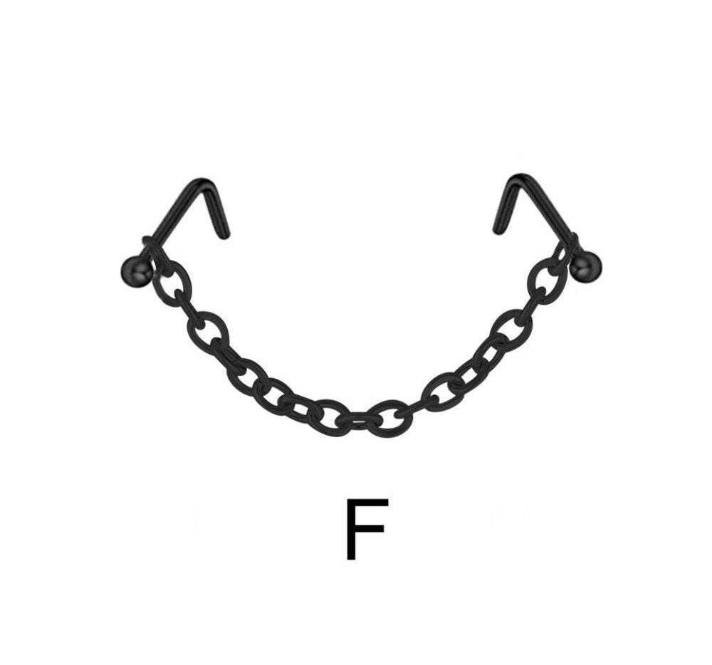 Nose Chain Studs Set - DustyJewelz