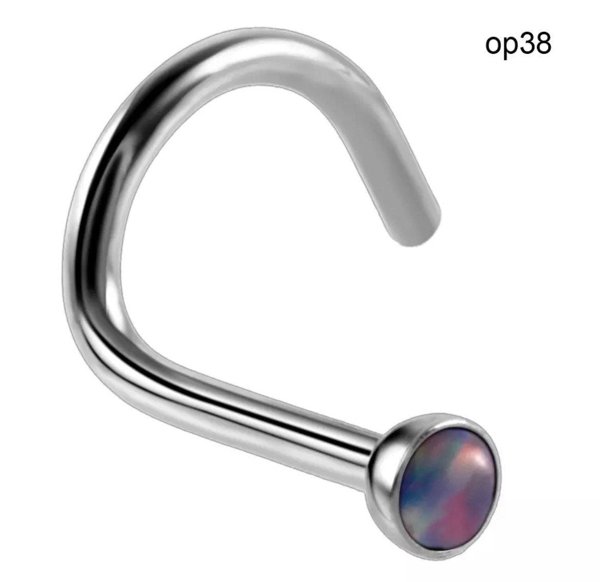 Opalite Nose Stud - DustyJewelz