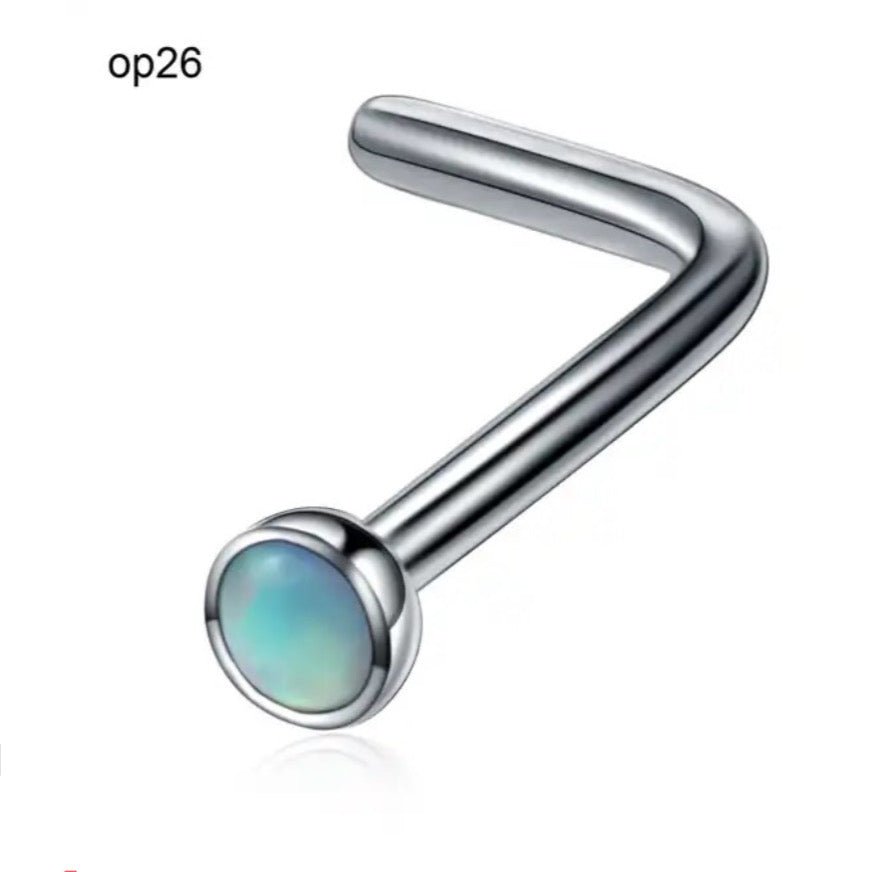 Opalite Nose Stud - DustyJewelz