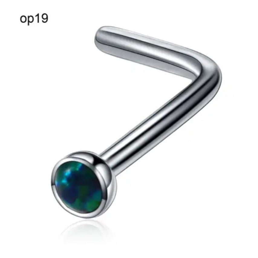 Opalite Nose Stud - DustyJewelz