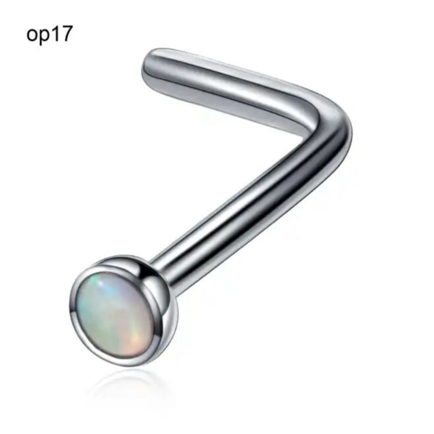 Opalite Nose Stud - DustyJewelz