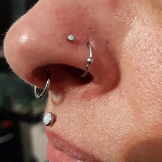 Opalite Nose Stud - DustyJewelz