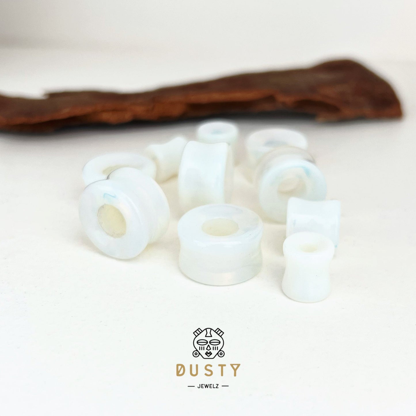 Opalite Stone Tunnels | Double Flare - DustyJewelz