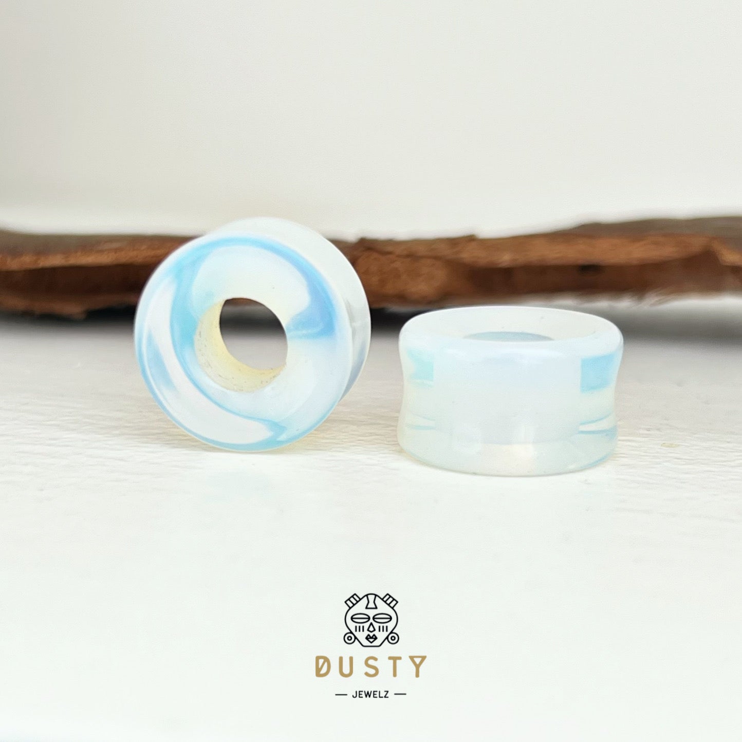 Opalite Stone Tunnels | Double Flare - DustyJewelz