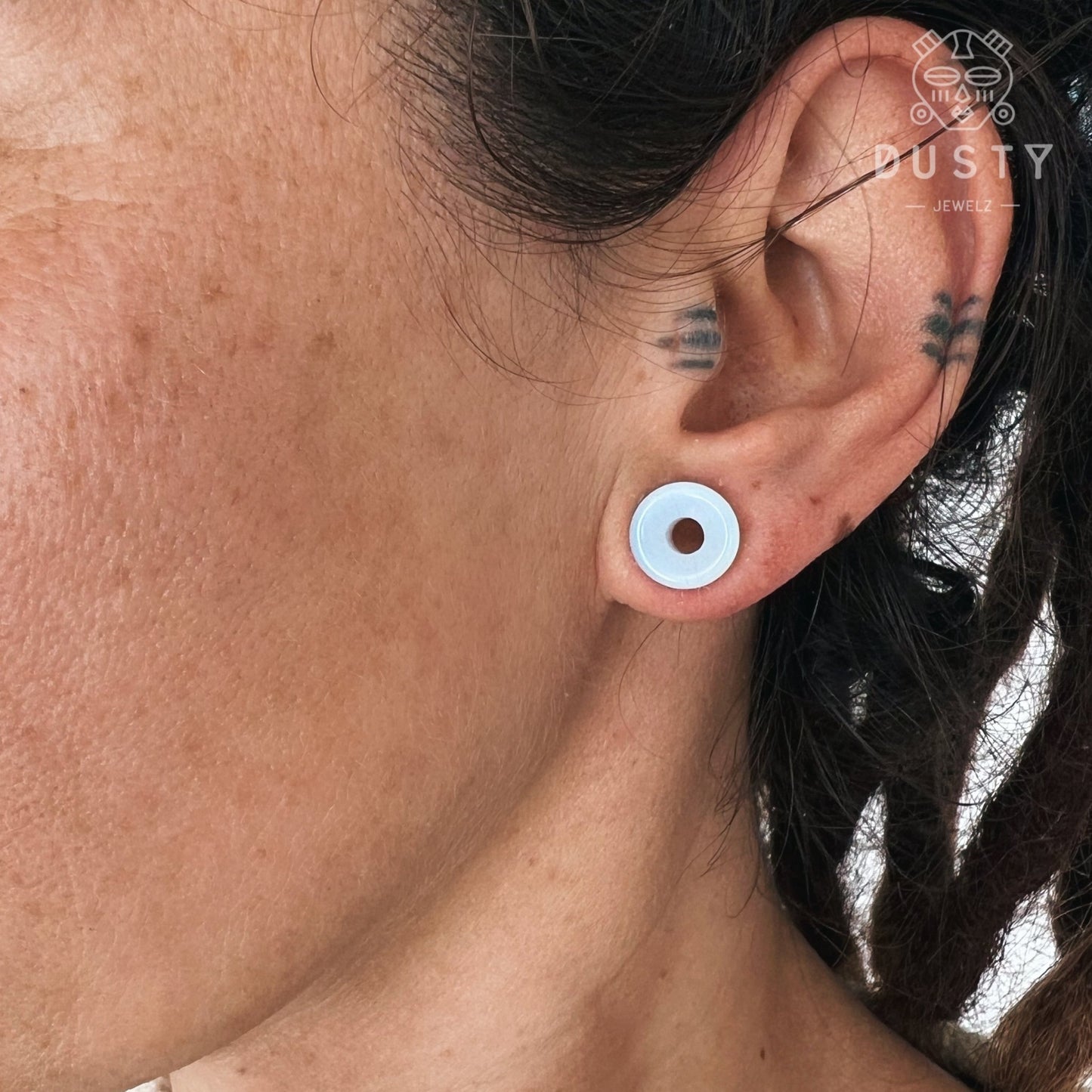Opalite Stone Tunnels | Double Flare - DustyJewelz