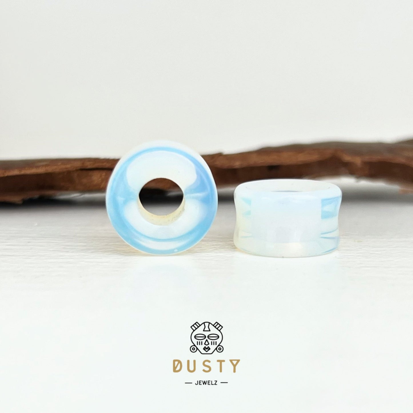 Opalite Stone Tunnels | Double Flare - DustyJewelz