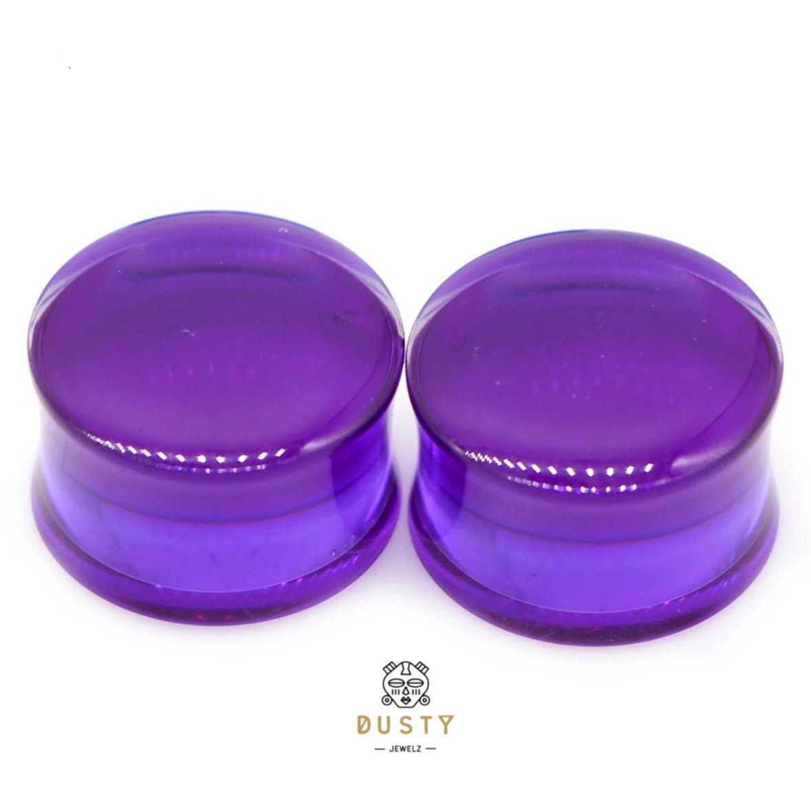Purple Acrylic Plugs | Double Flare | 0G - 30mm - DustyJewelz