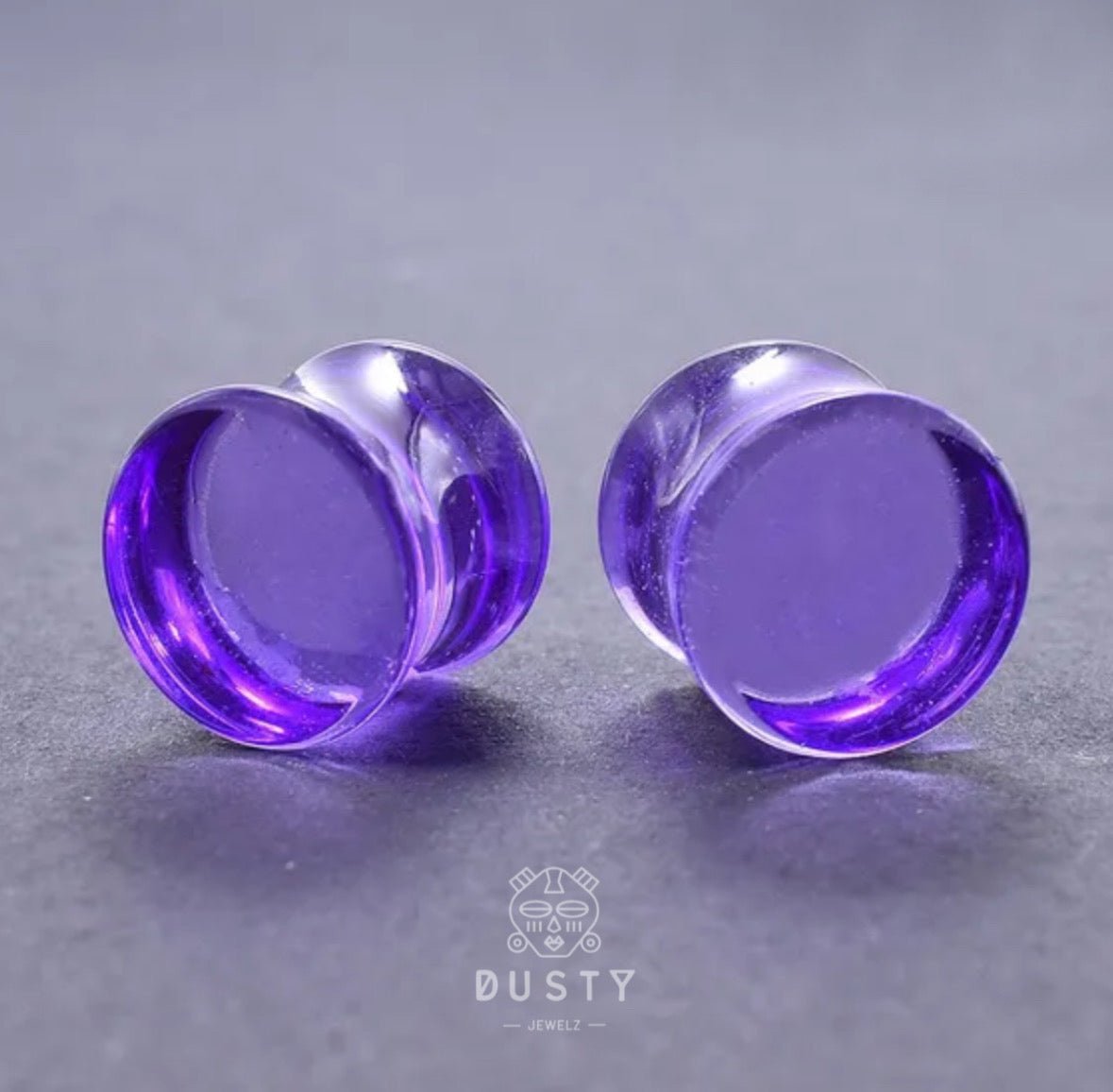 Purple Acrylic Plugs | Double Flare | 0G - 30mm - DustyJewelz