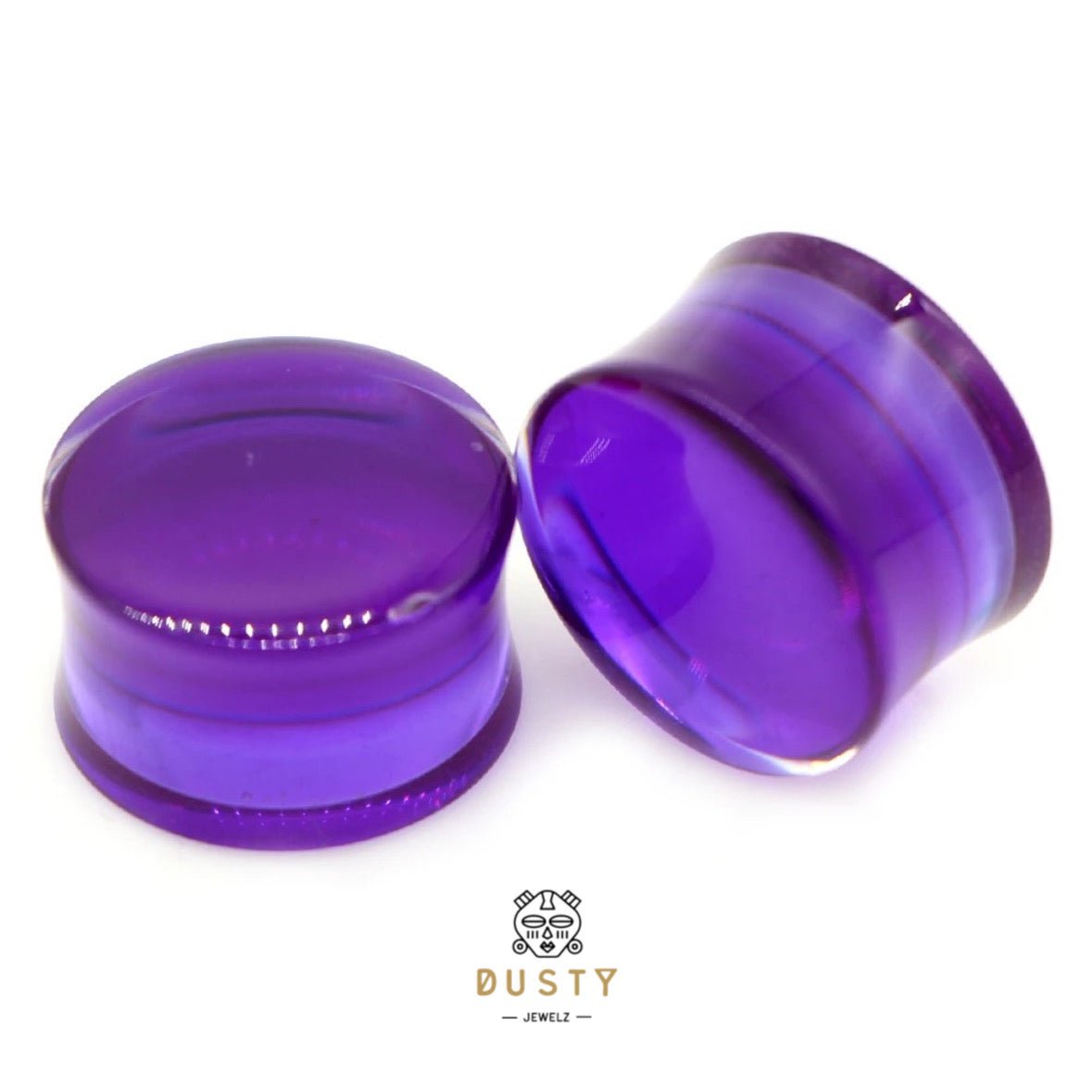 Purple Acrylic Plugs | Double Flare | 0G - 30mm - DustyJewelz