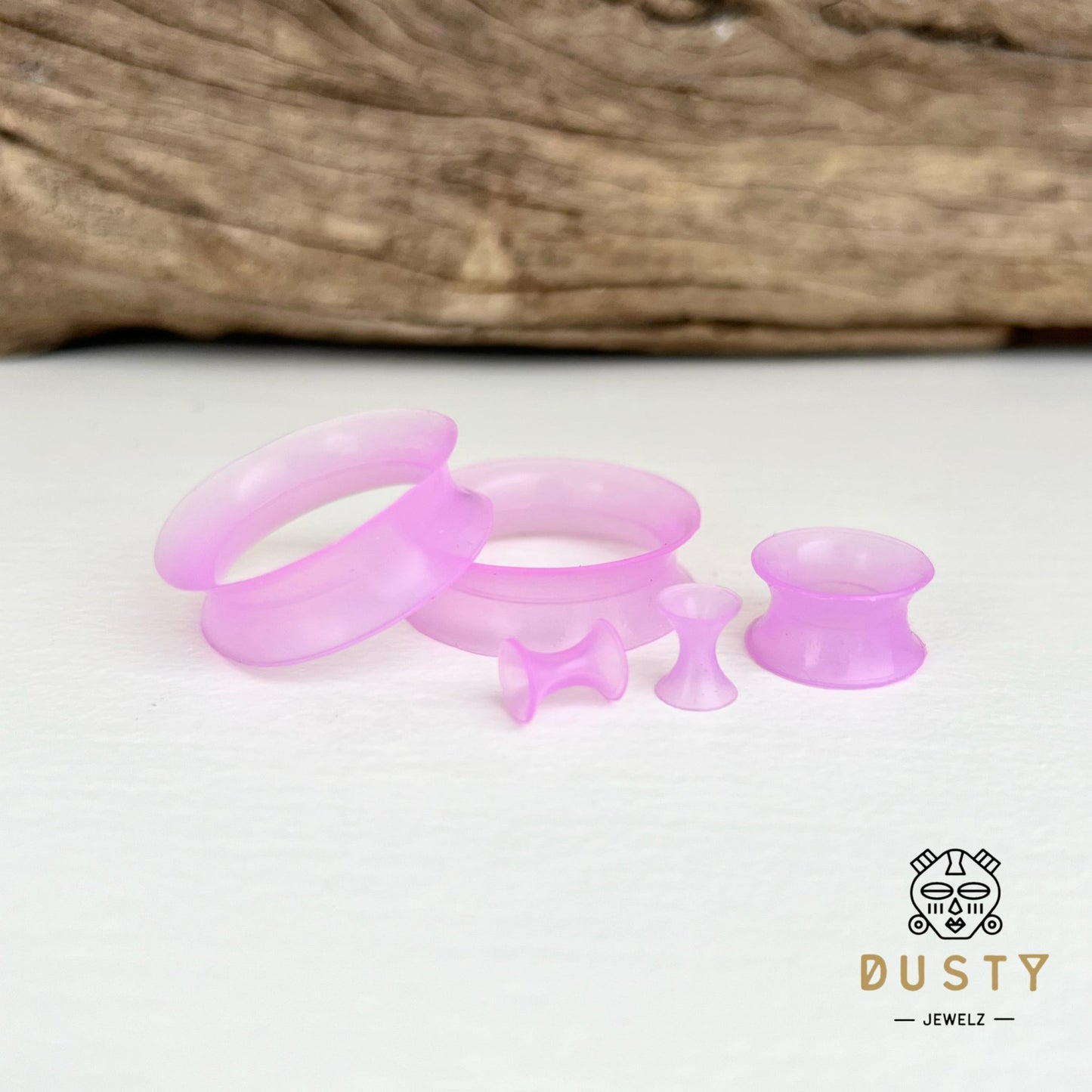 Purple Silicone Ear Skins | Flexible Tunnels - DustyJewelz