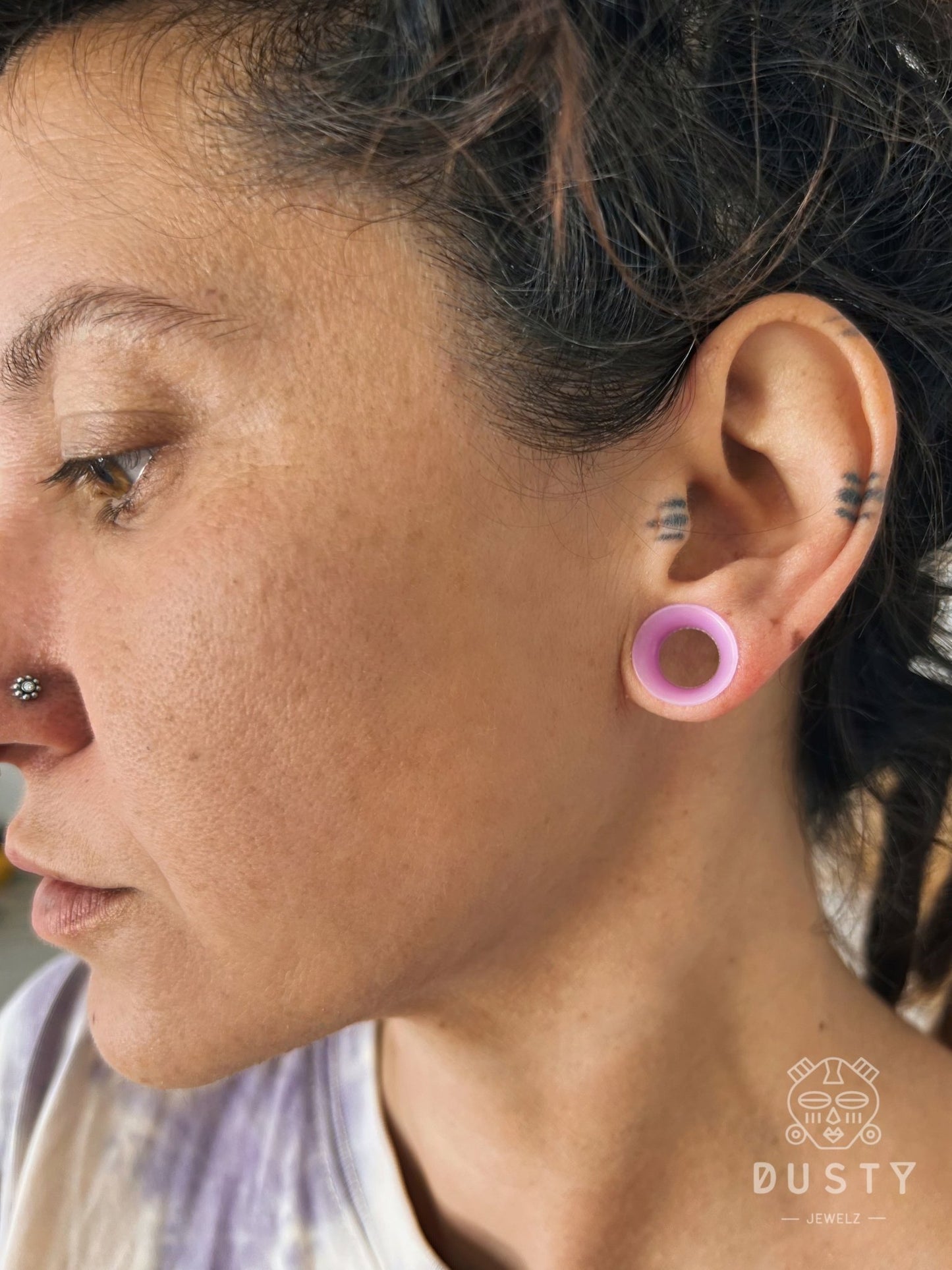 Purple Silicone Ear Skins | Flexible Tunnels - DustyJewelz