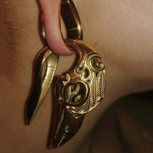 Raven Skull Ear Weights - DustyJewelz