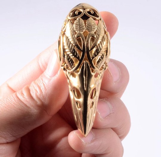 Raven Skull Ear Weights - DustyJewelz