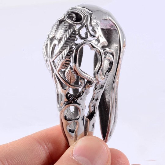 Raven Skull Ear Weights - DustyJewelz