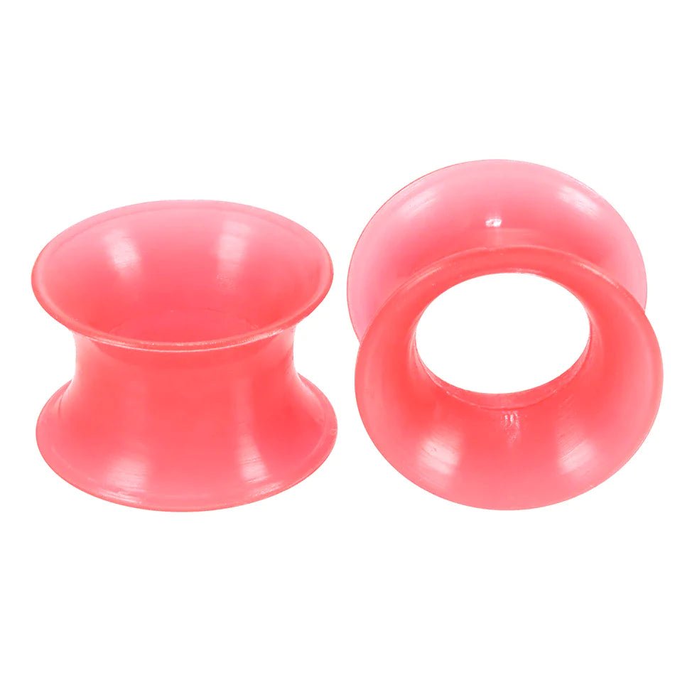 Red Silicone Ear Skins | Flexible Tunnels - DustyJewelz