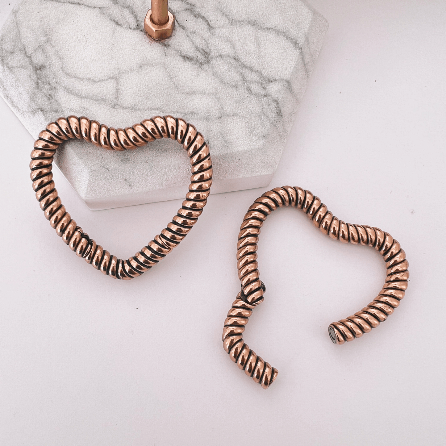 Rope Heart Ear Weights - DustyJewelz