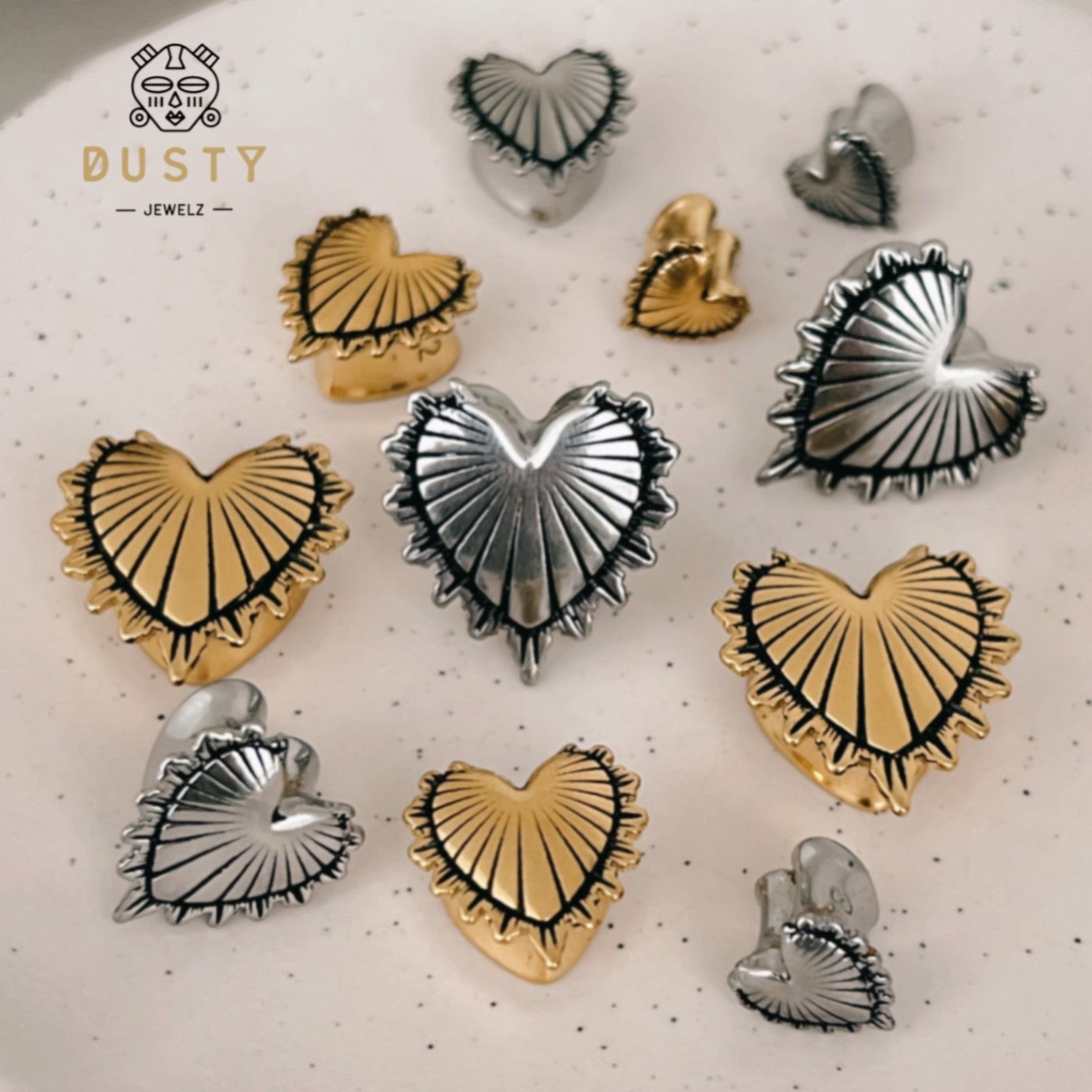 Sacred Heart Saddles Spreaders | Mexican Milagro Hangers - DustyJewelz