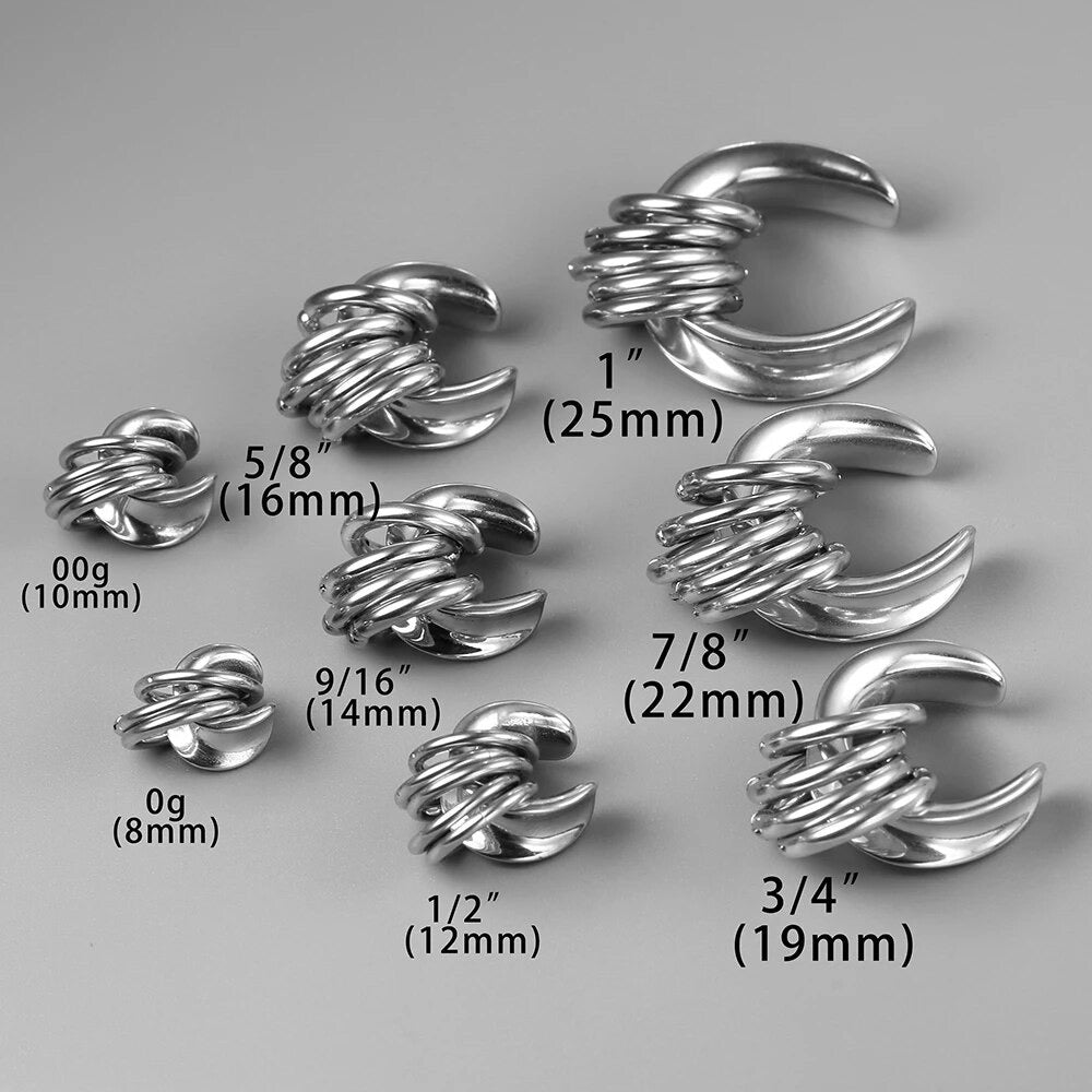 Saddle And Ring Stack Set | Steel Saddles With Dangle Rings - DustyJewelz