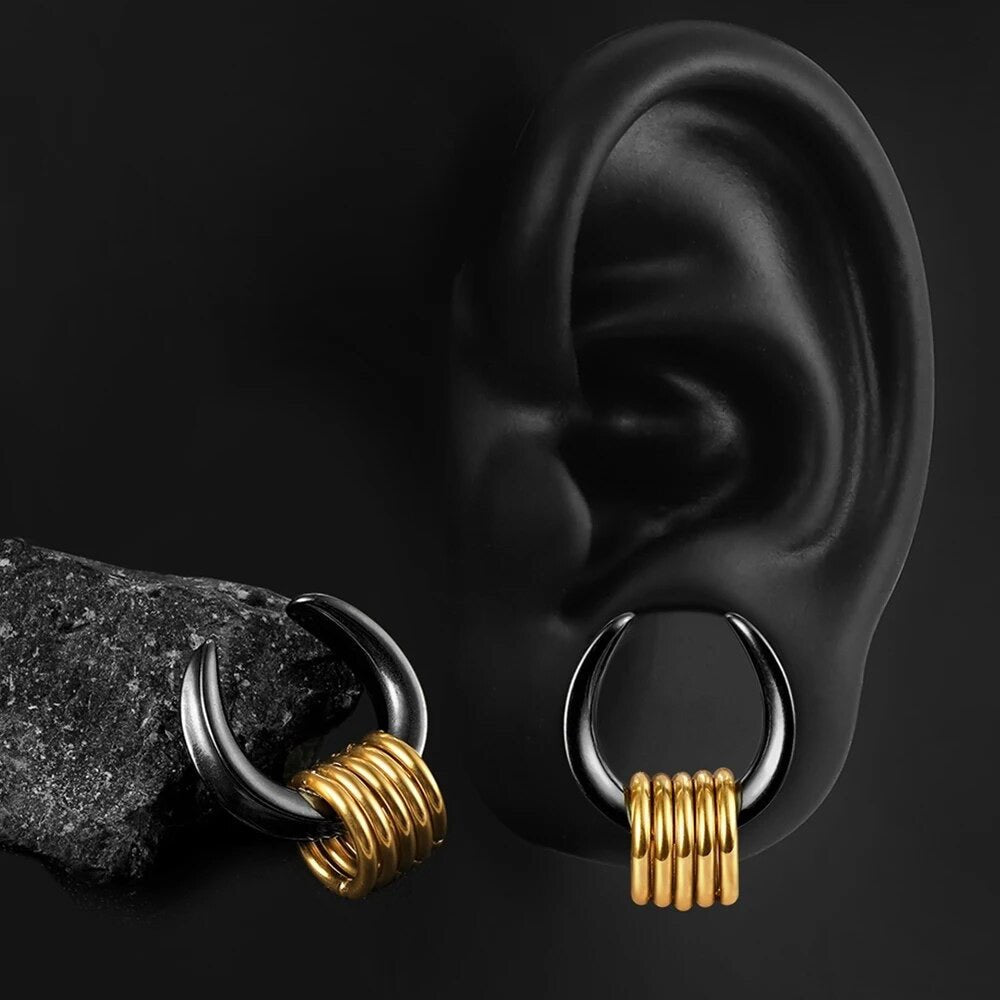 Saddle And Ring Stack Set | Steel Saddles With Dangle Rings - DustyJewelz