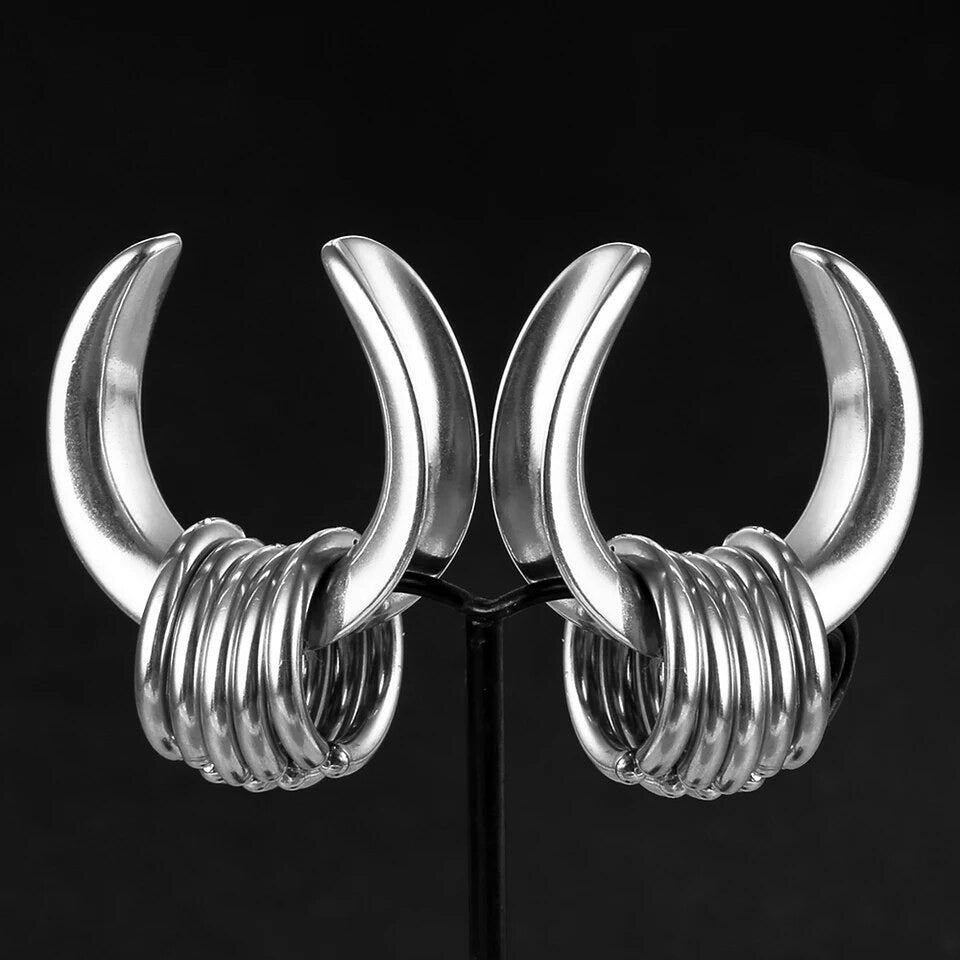 Saddle And Ring Stack Set | Steel Saddles With Dangle Rings - DustyJewelz
