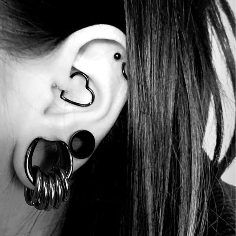 Saddle And Ring Stack Set | Steel Saddles With Dangle Rings - DustyJewelz