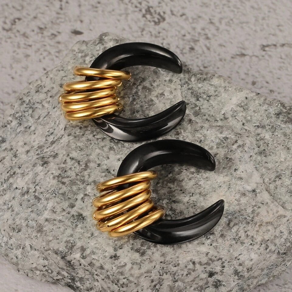 Saddle And Ring Stack Set | Steel Saddles With Dangle Rings - DustyJewelz