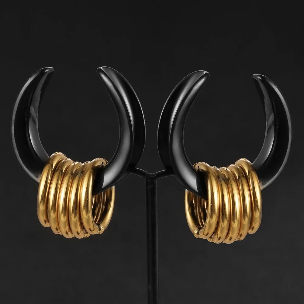Saddle And Ring Stack Set | Steel Saddles With Dangle Rings - DustyJewelz