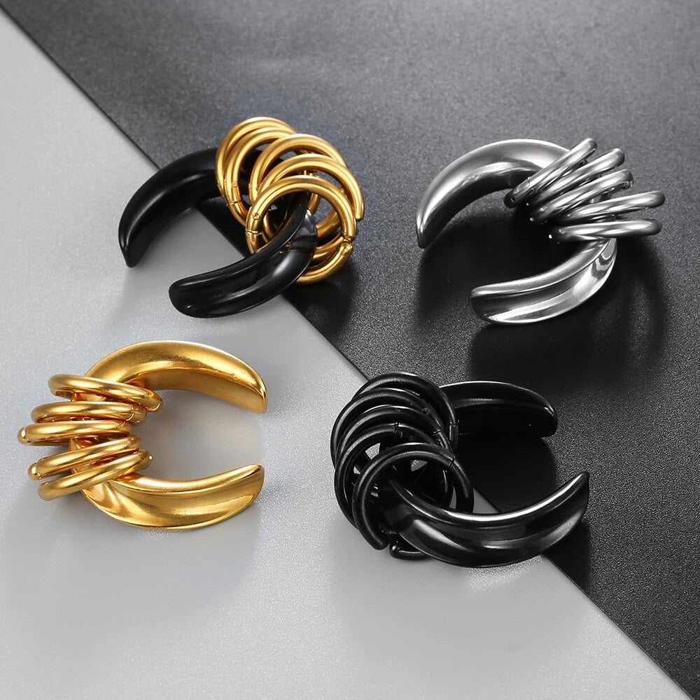 Saddle And Ring Stack Set | Steel Saddles With Dangle Rings - DustyJewelz