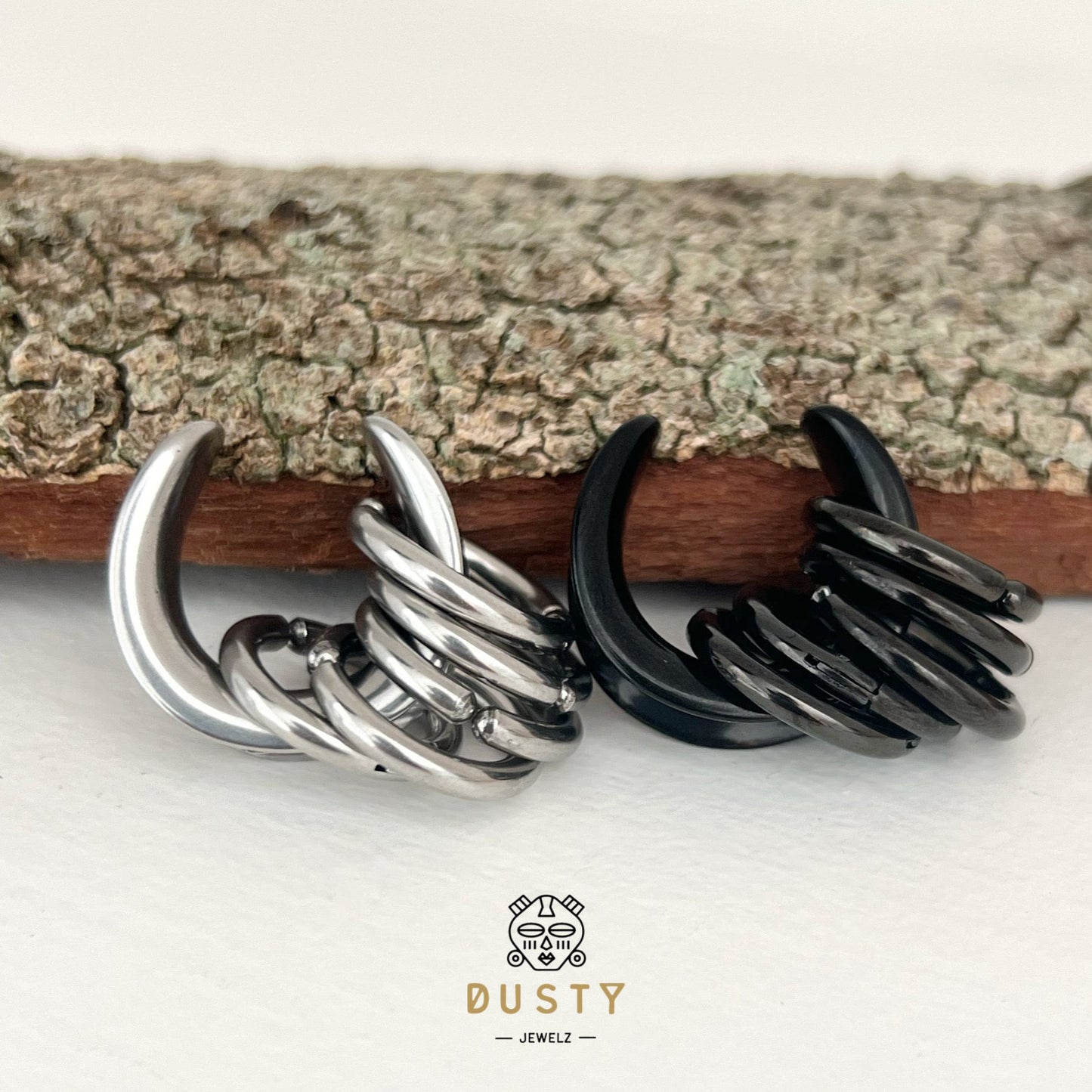 Saddle And Ring Stack Set | Steel Saddles With Dangle Rings - DustyJewelz