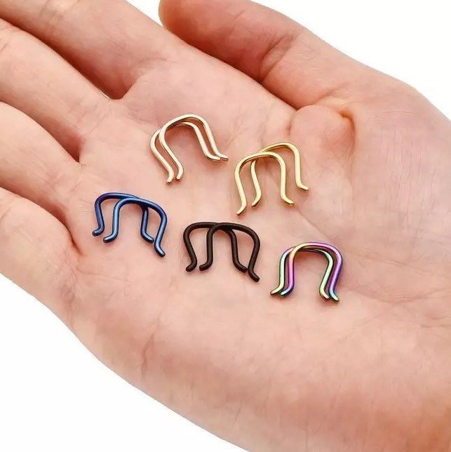 Septum Retainer | U - Shaped Hider Ring - DustyJewelz