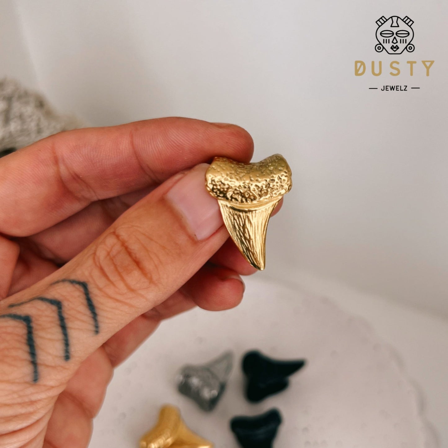 Shark Tooth Ear Weights | Lobe Hangers - DustyJewelz